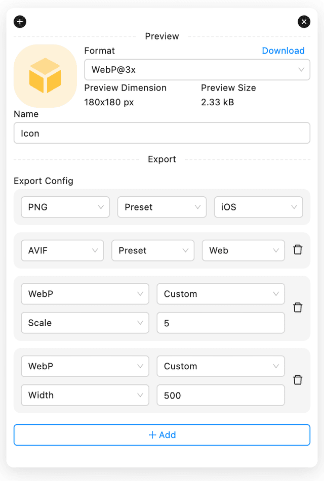 export-multiple-images-with-different-formats-in-innoexport